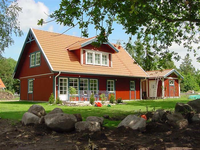 photo Maison ossature bois suédoise BBC et haute qualité construite en france ou en suede provenant du catalogue Hej France VastkustStugan